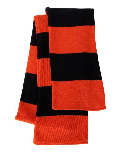 Sportsman SP02 Rugby-Striped Knit Scarf