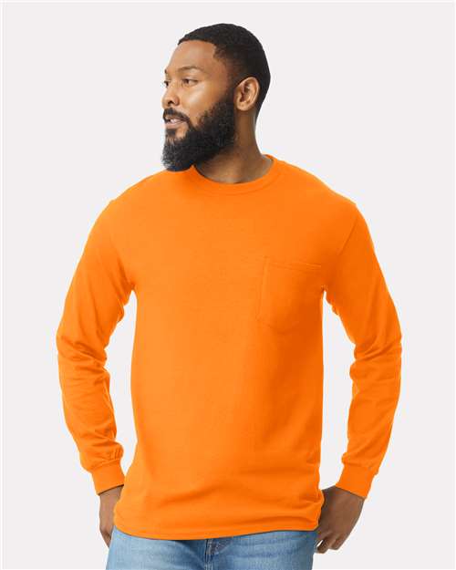 Gildan - Ultra Cotton® Long Sleeve Pocket T-Shirt - 2410