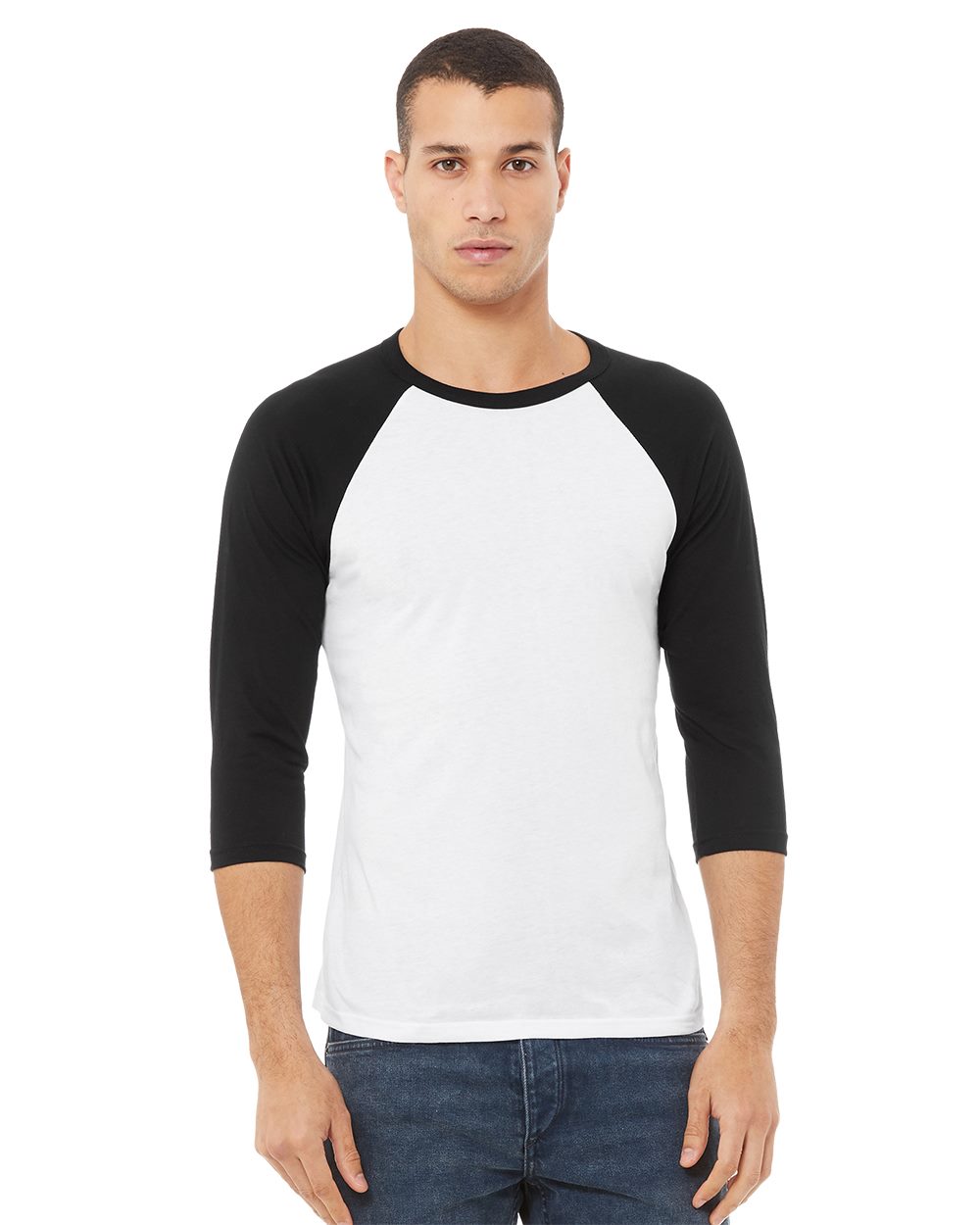 BELLA + CANVAS 3200 Unisex Three-Quarter Sleeve Baseball Tee