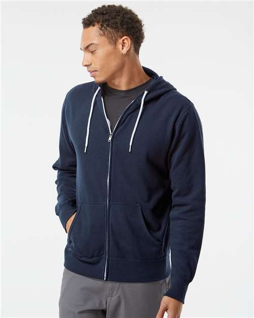Independent Trading Co. AFX90UNZ Unisex Lightweight Full-Zip Hooded Sweatshirt