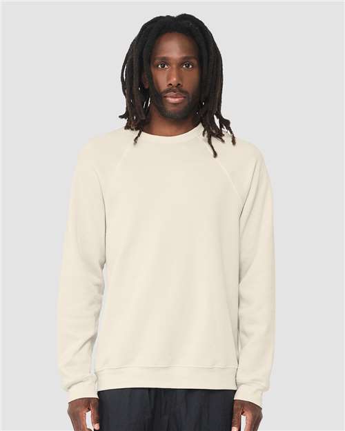 BELLA + CANVAS 3901 Unisex Sponge Fleece Raglan Crewneck Sweatshirt