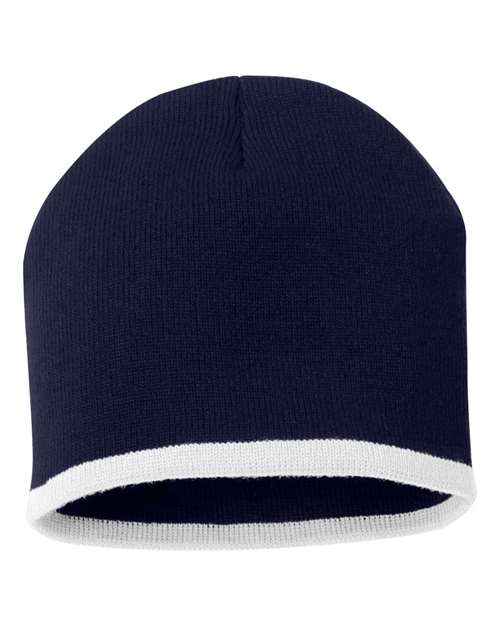 Sportsman - 8" Bottom-Striped Beanie - SP09