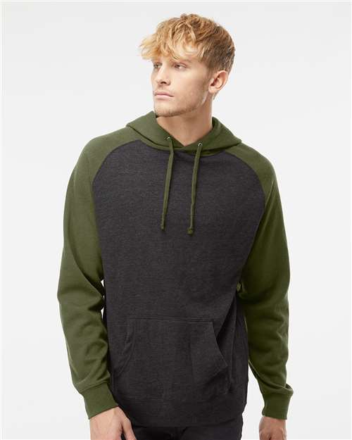 Independent Trading Co. IND40RP Unisex Raglan Hooded Sweatshirt