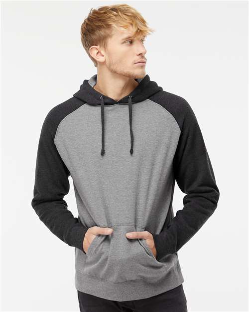 Independent Trading Co. IND40RP Unisex Raglan Hooded Sweatshirt