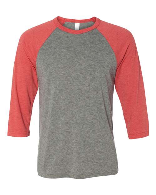 BELLA + CANVAS 3200 Unisex Three-Quarter Sleeve Baseball Tee