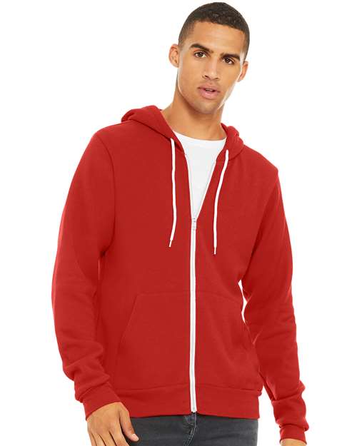 BELLA + CANVAS 3739 Unisex Sponge Fleece Full-Zip Hoodie Sweatshirt