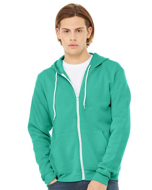 BELLA + CANVAS 3739 Unisex Sponge Fleece Full-Zip Hoodie Sweatshirt