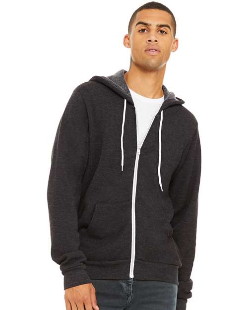 BELLA + CANVAS 3739 Unisex Sponge Fleece Full-Zip Hoodie Sweatshirt