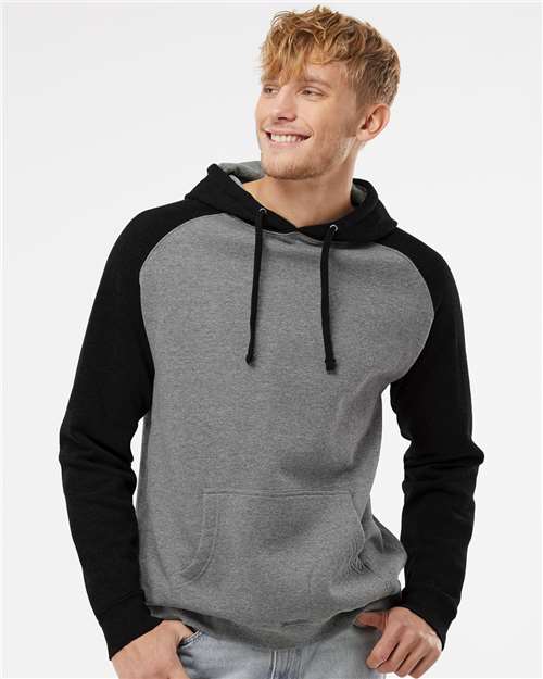 Independent Trading Co. IND40RP Unisex Raglan Hooded Sweatshirt