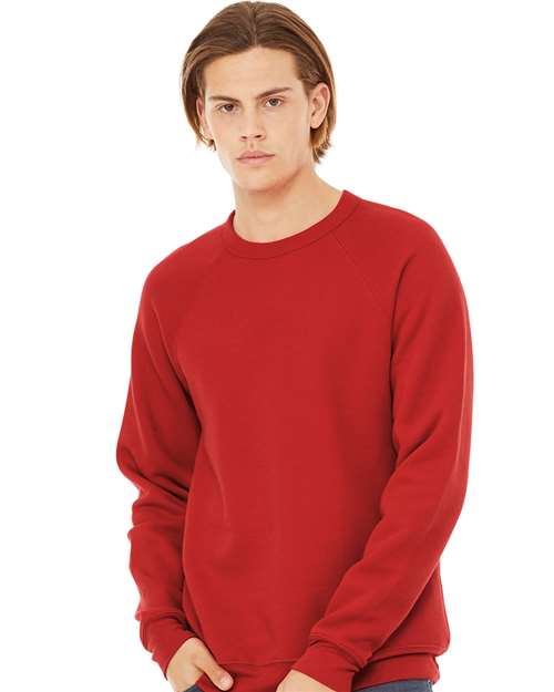 BELLA + CANVAS 3901 Unisex Sponge Fleece Raglan Crewneck Sweatshirt