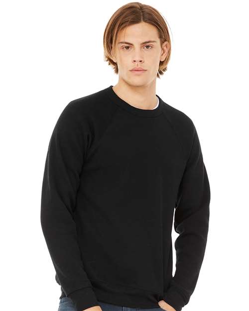BELLA + CANVAS 3901 Unisex Sponge Fleece Raglan Crewneck Sweatshirt