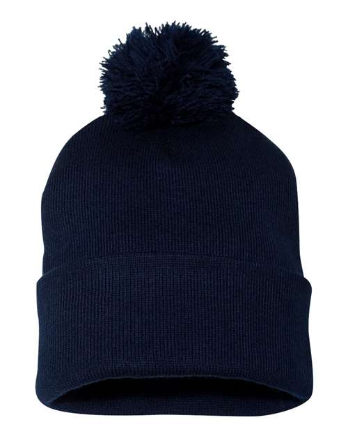Sportsman SP15 12" Pom-Pom Cuffed Beanie