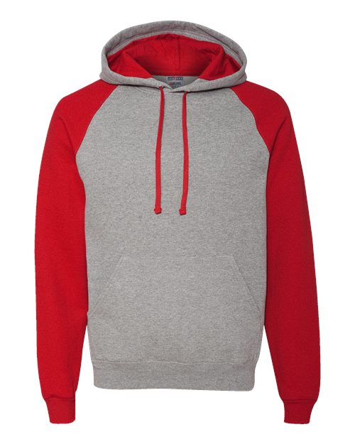 JERZEES 96CR Unisex Nublend® Colorblocked Raglan Hooded Sweatshirt