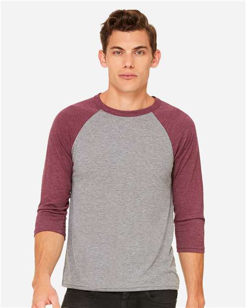 BELLA + CANVAS - Three-Quarter Sleeve Baseball Tee - 3200
