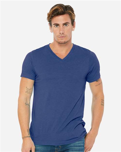 BELLA + CANVAS 3415 Unisex Triblend V-Neck Tee