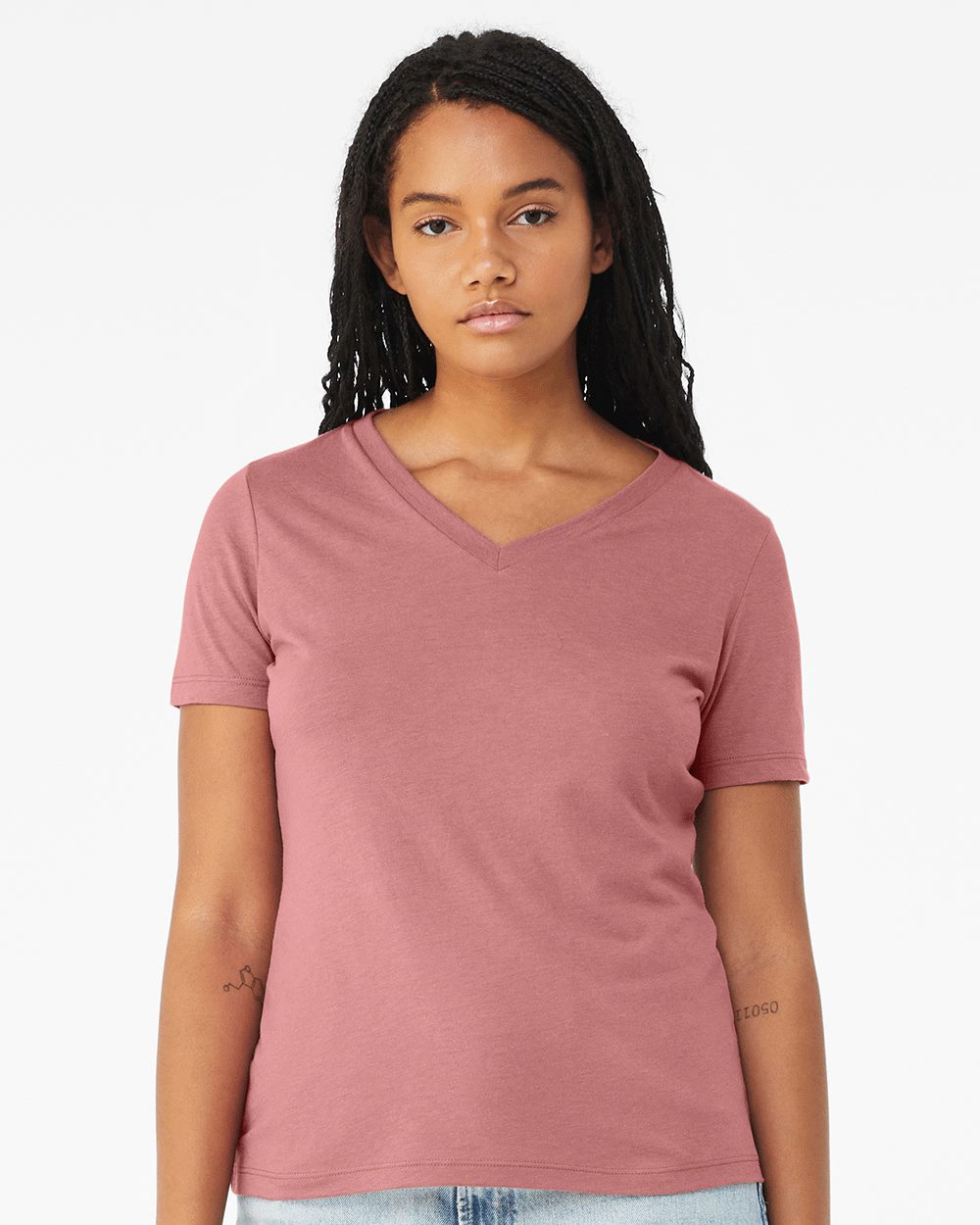 BELLA + CANVAS 6415 Women's Relaxed Triblend V-Neck Tee