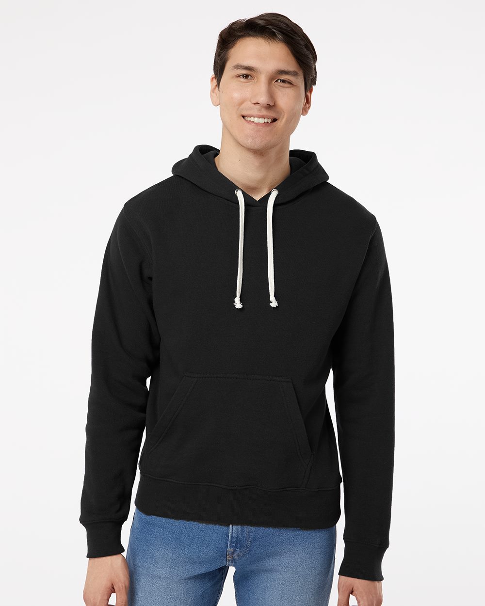 J. America 8871 Men's Triblend Fleece Hooded Sweatshirt
