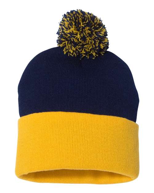 Sportsman SP15 12" Pom-Pom Cuffed Beanie