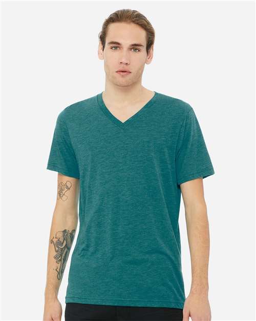 BELLA + CANVAS 3415 Unisex Triblend V-Neck Tee