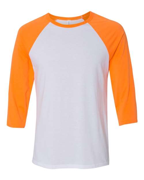 BELLA + CANVAS - Three-Quarter Sleeve Baseball Tee - 3200