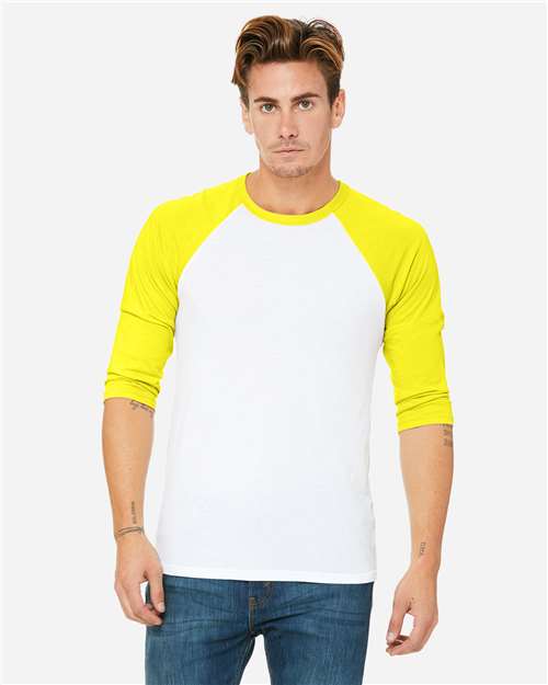 BELLA + CANVAS - Three-Quarter Sleeve Baseball Tee - 3200