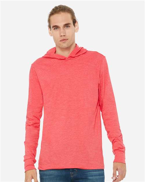 BELLA + CANVAS 3512 Unisex Jersey Hooded Long Sleeve Tee