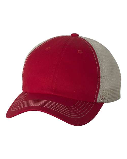 Sportsman - Contrast-Stitch Mesh-Back Cap - 3100