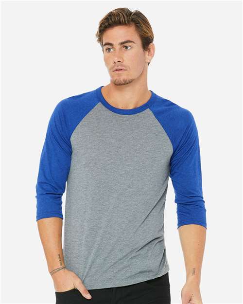 BELLA + CANVAS 3200 Unisex Three-Quarter Sleeve Baseball Tee