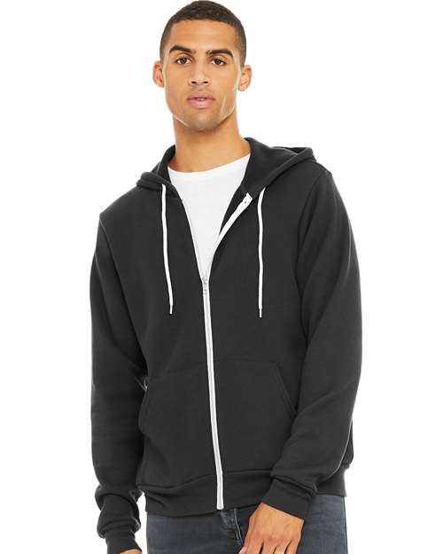 BELLA + CANVAS 3739 Unisex Sponge Fleece Full-Zip Hoodie Sweatshirt