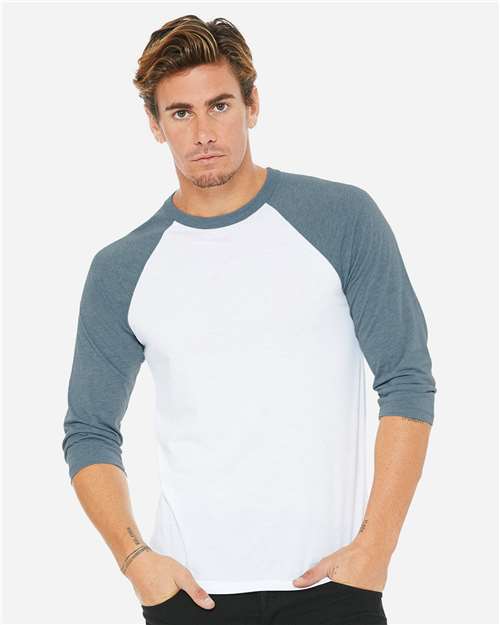 BELLA + CANVAS - Three-Quarter Sleeve Baseball Tee - 3200