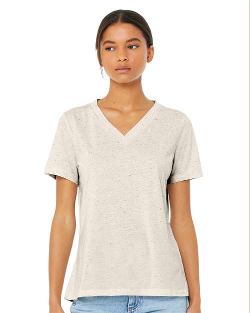 BELLA + CANVAS - Women's Relaxed Triblend Short Sleeve V-Neck Tee - 6415