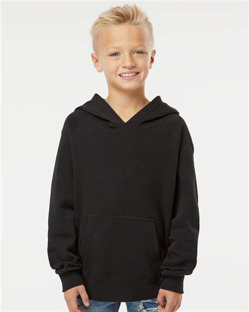 Independent Trading Co. PRM15YSB Youth Lightweight Special Blend Raglan Hooded Sweatshirt