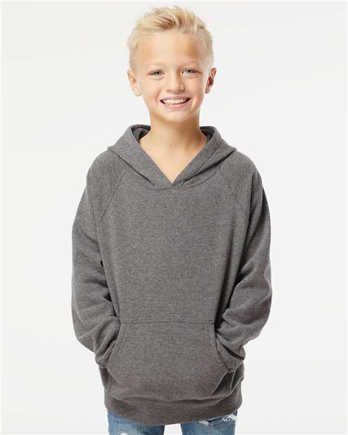 Independent Trading Co. PRM15YSB Youth Lightweight Special Blend Raglan Hooded Sweatshirt