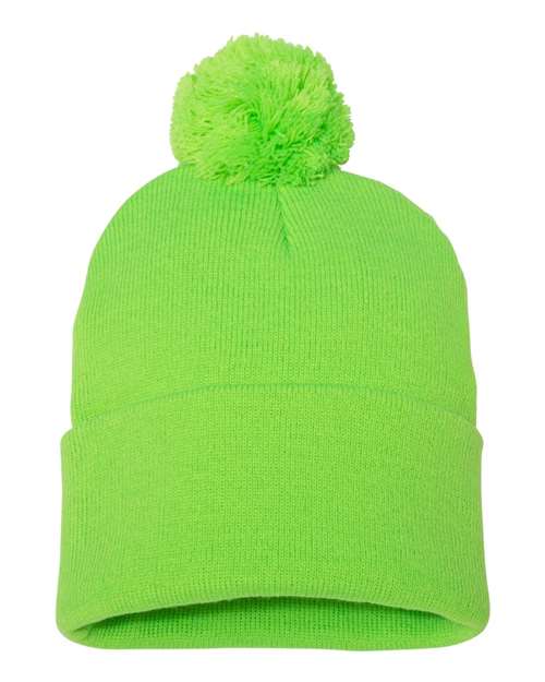 Sportsman SP15 12" Pom-Pom Cuffed Beanie