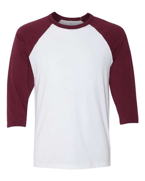 BELLA + CANVAS - Three-Quarter Sleeve Baseball Tee - 3200