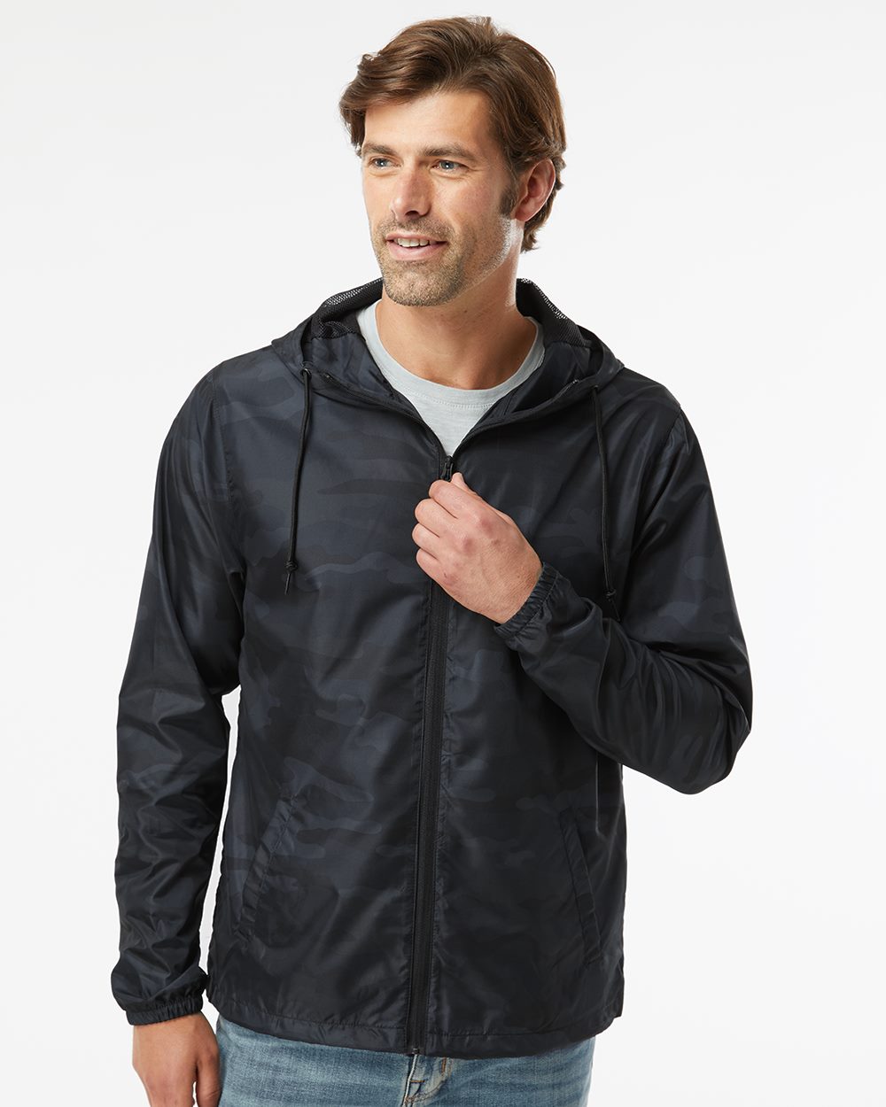 Independent Trading Co. EXP54LWZ Men's Lightweight Windbreaker Full-Zip Jacket