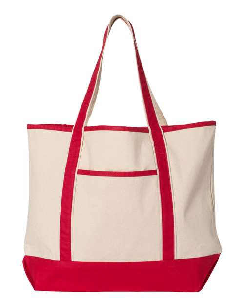 Q-Tees - 34.6L Large Canvas Deluxe Tote - Q1500