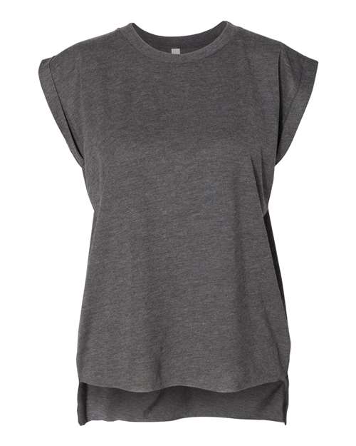 BELLA + CANVAS - Women’s Flowy Rolled Cuffs Muscle Tee - 8804