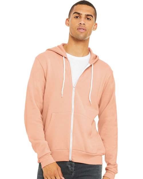 BELLA + CANVAS 3739 Unisex Sponge Fleece Full-Zip Hoodie Sweatshirt