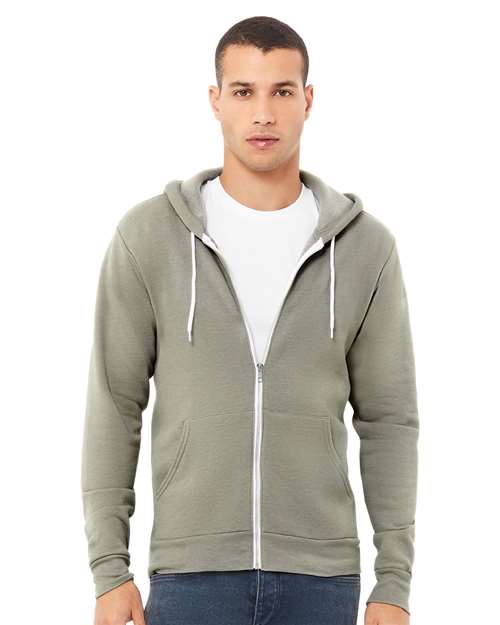 BELLA + CANVAS 3739 Unisex Sponge Fleece Full-Zip Hoodie Sweatshirt
