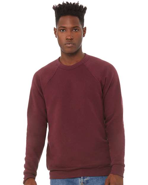 BELLA + CANVAS 3901 Unisex Sponge Fleece Raglan Crewneck Sweatshirt
