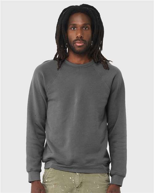 BELLA + CANVAS 3901 Unisex Sponge Fleece Raglan Crewneck Sweatshirt