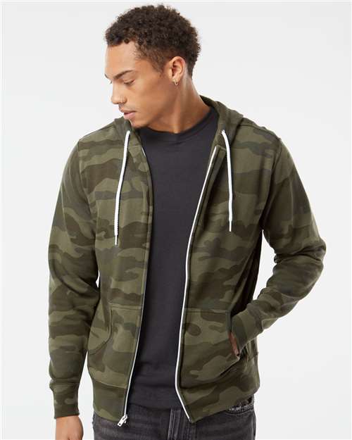 Independent Trading Co. AFX90UNZ Unisex Lightweight Full-Zip Hooded Sweatshirt