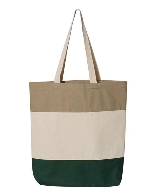 Q-Tees Q125900 11L Tri-Color Tote