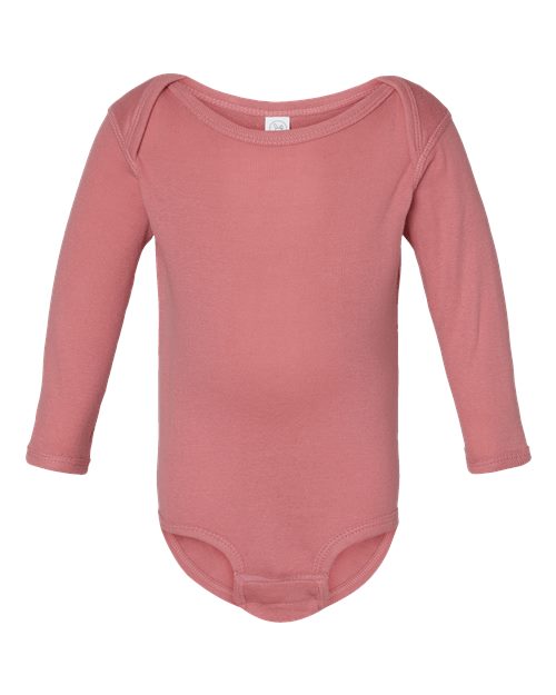 Rabbit Skins - Infant Long Sleeve Baby Rib Bodysuit - 4411