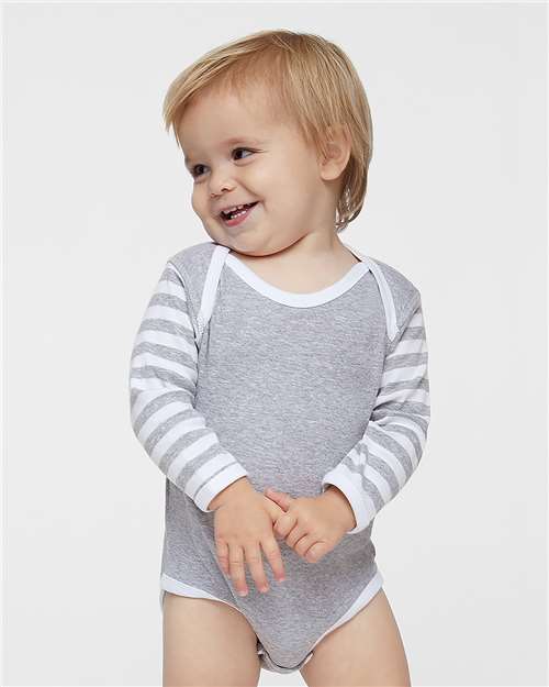 Rabbit Skins - Infant Long Sleeve Baby Rib Bodysuit - 4411