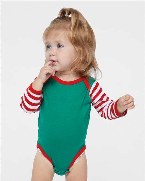 Rabbit Skins - Infant Long Sleeve Baby Rib Bodysuit - 4411