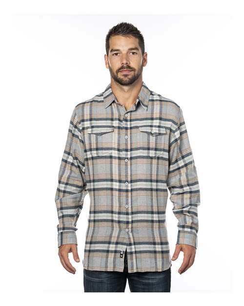 Burnside - Yarn-Dyed Long Sleeve Flannel Shirt - 8210