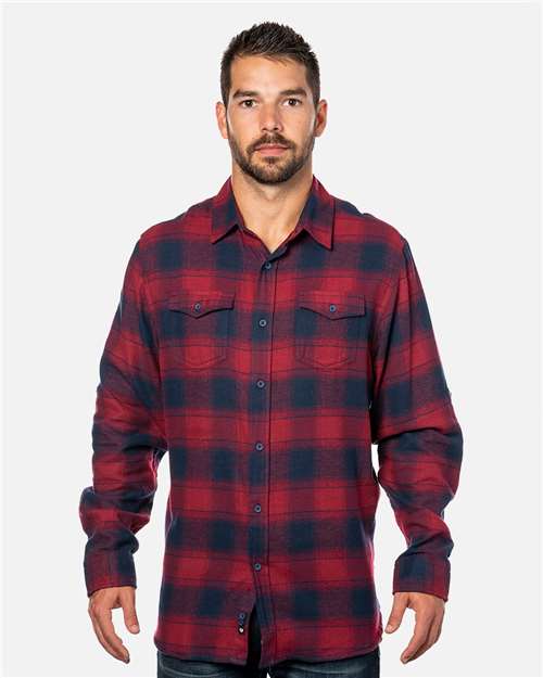 Burnside - Yarn-Dyed Long Sleeve Flannel Shirt - 8210