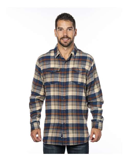 Burnside - Yarn-Dyed Long Sleeve Flannel Shirt - 8210